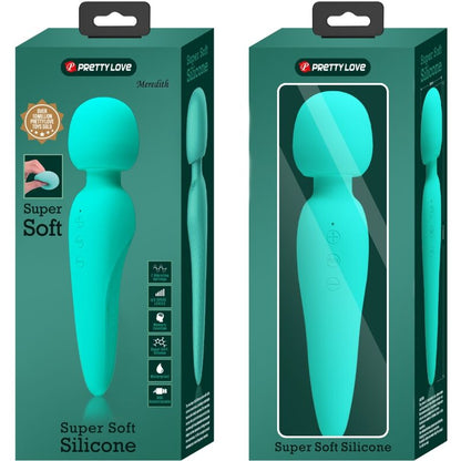 PRETTY LOVE - MEREDITH MASSAGER 12 VIBRATION MODES AQUA GREEN - My naughty haven #