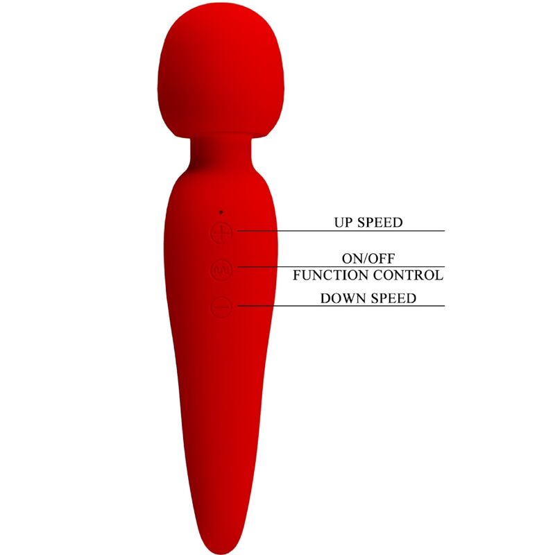PRETTY LOVE - MEREDITH MASSAGER 12 VIBRATION MODES RED - My naughty haven #