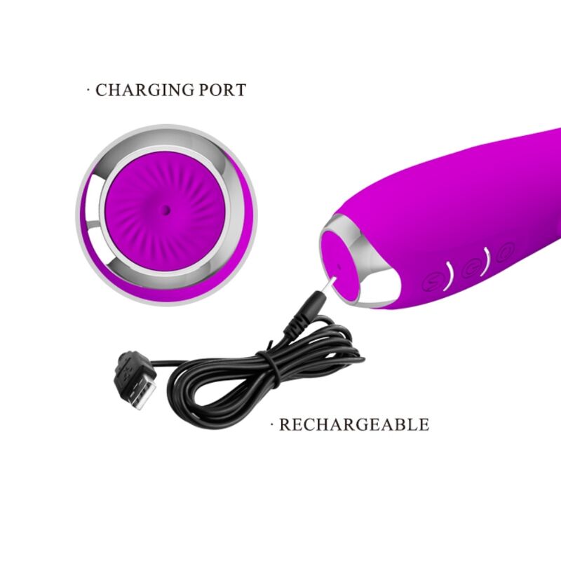 PRETTY LOVE - MOLLY VIBRATOR WITH RECHARGEABLE ROTATION - My naughty haven #