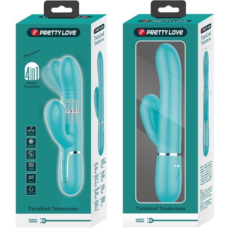 PRETTY LOVE - MULTIFUNCTION G-SPOT VIBRATOR AQUA GREEN - My naughty haven #