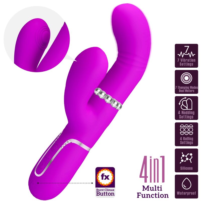 PRETTY LOVE - MULTIFUNCTION G-SPOT VIBRATOR FUCHSIA - My naughty haven #