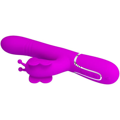 PRETTY LOVE - MULTIFUNCTION RABBIT VIBRATOR 4 IN 1 BUTTERFLY FUCHSIA - My naughty haven #