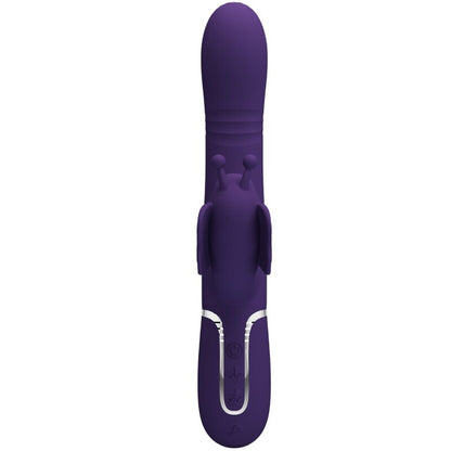 PRETTY LOVE - MULTIFUNCTION RABBIT VIBRATOR 4 IN 1 BUTTERFLY PURPLE - My naughty haven #