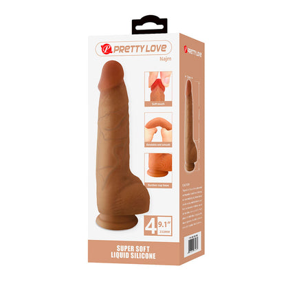 PRETTY LOVE - NAJM REALISTIC DILDO WITH SUCTION CUP 23.2 CM -Ø- 5.5 CM - My naughty haven #