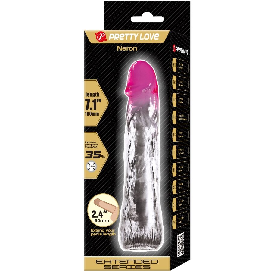 PRETTY LOVE - NERON REALISTIC 6 CM ENLARGEMENT SHEATH FOR  PENIS PINK - My naughty haven #