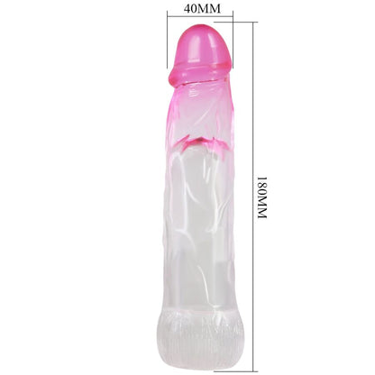 PRETTY LOVE - NERON REALISTIC 6 CM ENLARGEMENT SHEATH FOR  PENIS PINK - My naughty haven #