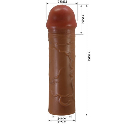 PRETTY LOVE - NILE PENIS SLEEVE WITH 2.5 CM EXTENSION MULATTO - My naughty haven #