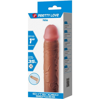 PRETTY LOVE - NILE PENIS SLEEVE WITH 2.5 CM EXTENSION MULATTO - My naughty haven #