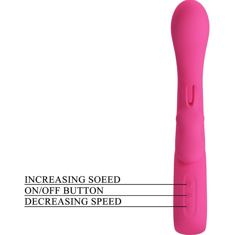 PRETTY LOVE - NOVAK RABBIT VIBRATOR 12 VIBRATIONS PINK - My naughty haven #