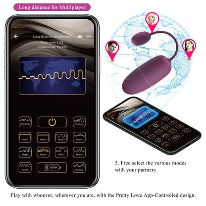 PRETTY LOVE - NYMPH VIBRATING EGG APP CONTROLLED LILA - My naughty haven #
