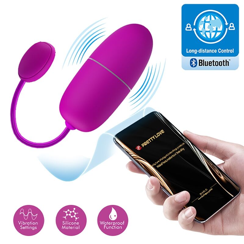 PRETTY LOVE - NYMPH VIBRATING EGG APP CONTROLLED PURPLE - My naughty haven #
