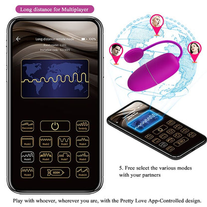 PRETTY LOVE - NYMPH VIBRATING EGG APP CONTROLLED PURPLE - My naughty haven #