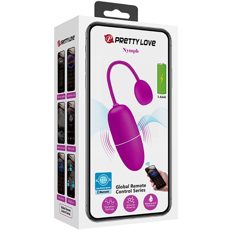 PRETTY LOVE - NYMPH VIBRATING EGG APP CONTROLLED PURPLE - My naughty haven #