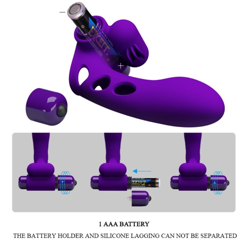 PRETTY LOVE - ORLANDO PURPLE VIBRATOR FINGER COVER - My naughty haven #