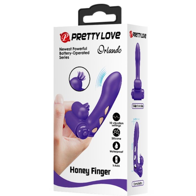 PRETTY LOVE - ORLANDO PURPLE VIBRATOR FINGER COVER - My naughty haven #