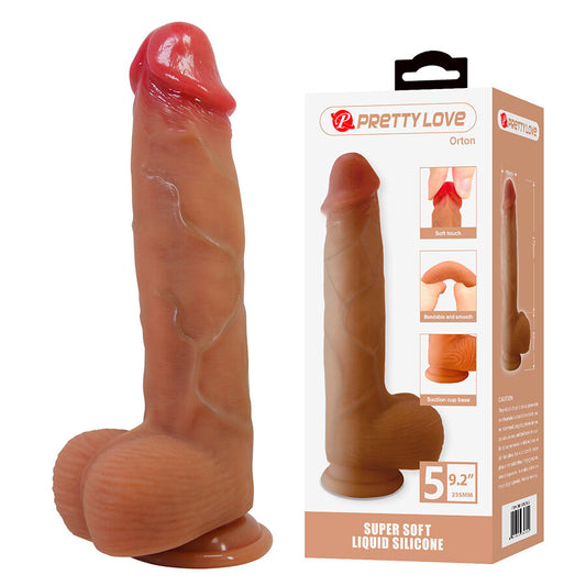 PRETTY LOVE - ORTON REALISTIC DILDO WITH SUCTION CUP 23.5 CM -Ø- 4.9 CM - My naughty haven #