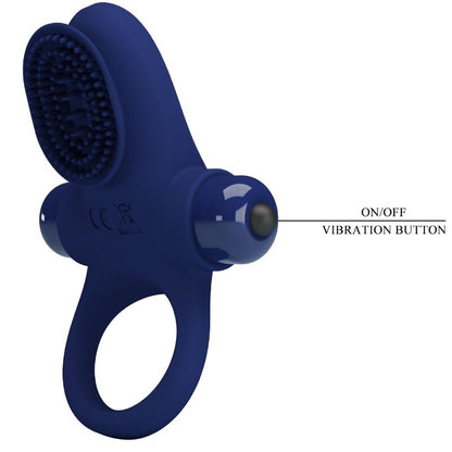 PRETTY LOVE - PALLE RING WITH VIBRATION BLUE - My naughty haven #