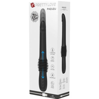 PRETTY LOVE - PAZUZU VIBRATOR 3 THRUST MODES BLACK - My naughty haven #