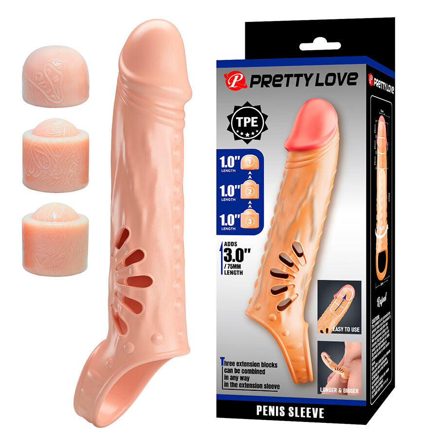 PRETTY LOVE - PENIS SLEEVE WITH EXTENDERS - My naughty haven #
