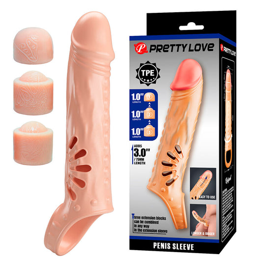 PRETTY LOVE - PENIS SLEEVE WITH EXTENDERS - My naughty haven #