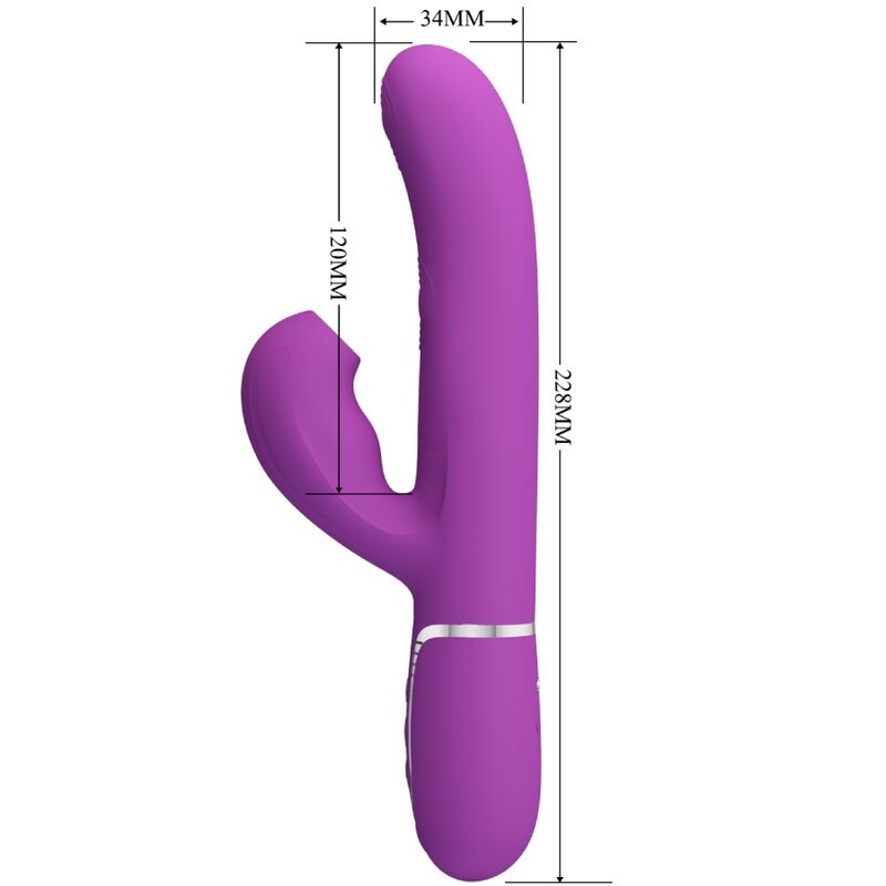 PRETTY LOVE - PERLITA 3 IN 1 MULTIFUNCTION RABBIT VIBRATOR  PURPLE - My naughty haven #