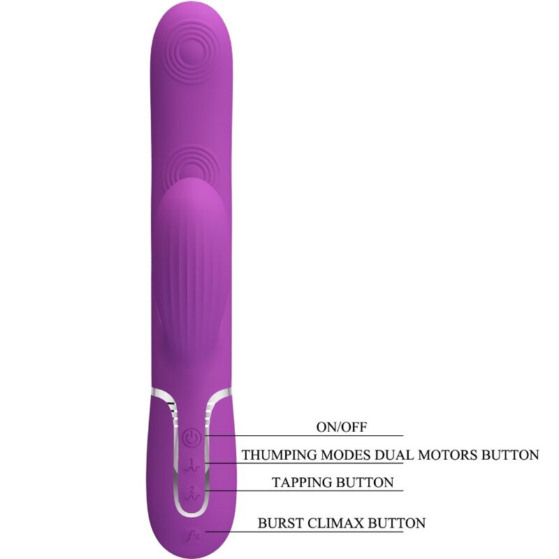 PRETTY LOVE - PERLITA 3 IN 1 MULTIFUNCTION RABBIT VIBRATOR  PURPLE - My naughty haven #