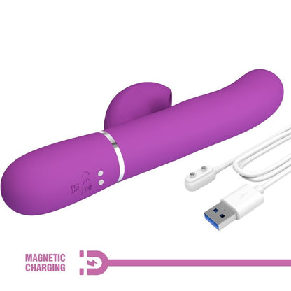 PRETTY LOVE - PERLITA 3 IN 1 MULTIFUNCTION RABBIT VIBRATOR  PURPLE - My naughty haven #