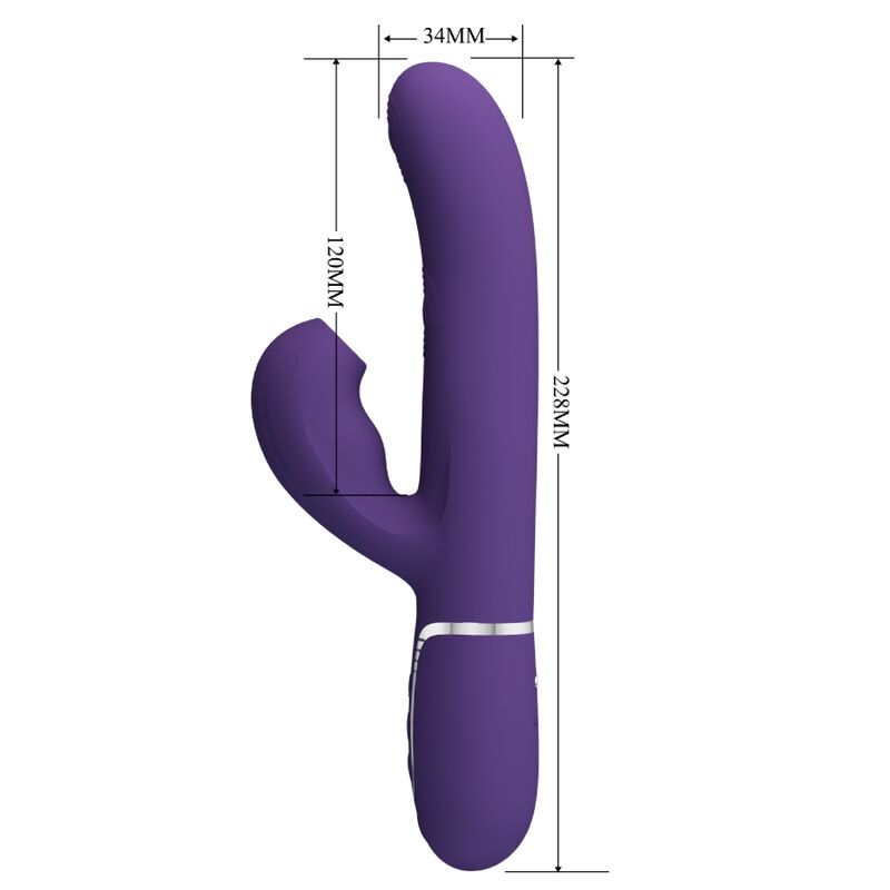 PRETTY LOVE - PERLITA G-SPOT VIBRATOR 3 IN 1 MULTIFUNCTION PURPLE - My naughty haven #