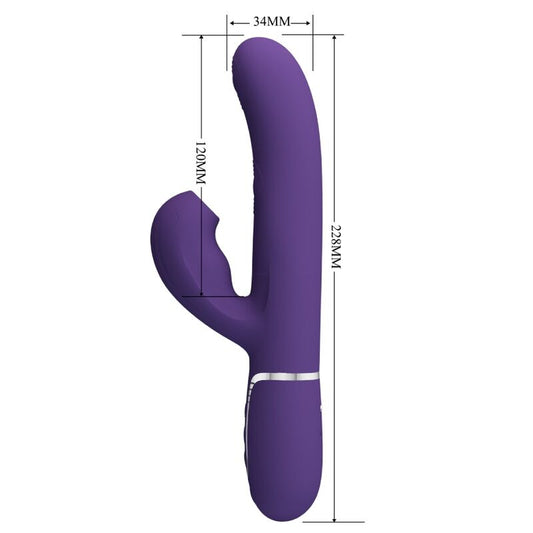 PRETTY LOVE - PERLITA G-SPOT VIBRATOR 3 IN 1 MULTIFUNCTION PURPLE - My naughty haven #