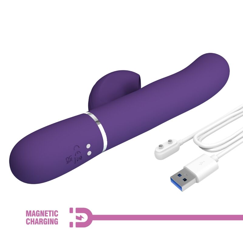PRETTY LOVE - PERLITA G-SPOT VIBRATOR 3 IN 1 MULTIFUNCTION PURPLE - My naughty haven #