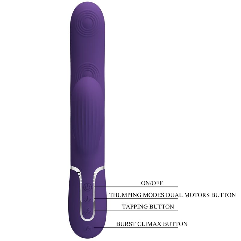 PRETTY LOVE - PERLITA G-SPOT VIBRATOR 3 IN 1 MULTIFUNCTION PURPLE - My naughty haven #