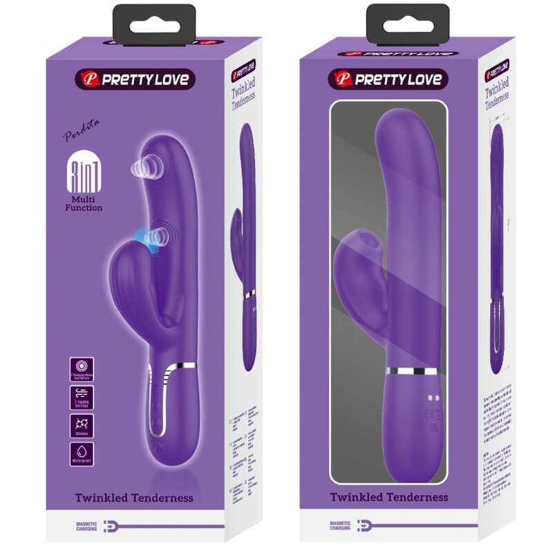 PRETTY LOVE - PERLITA G-SPOT VIBRATOR 3 IN 1 MULTIFUNCTION PURPLE - My naughty haven #