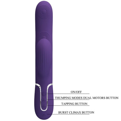 PRETTY LOVE - PERLITA G-SPOT VIBRATOR 3 IN 1 MULTIFUNCTION PURPLE - My naughty haven #