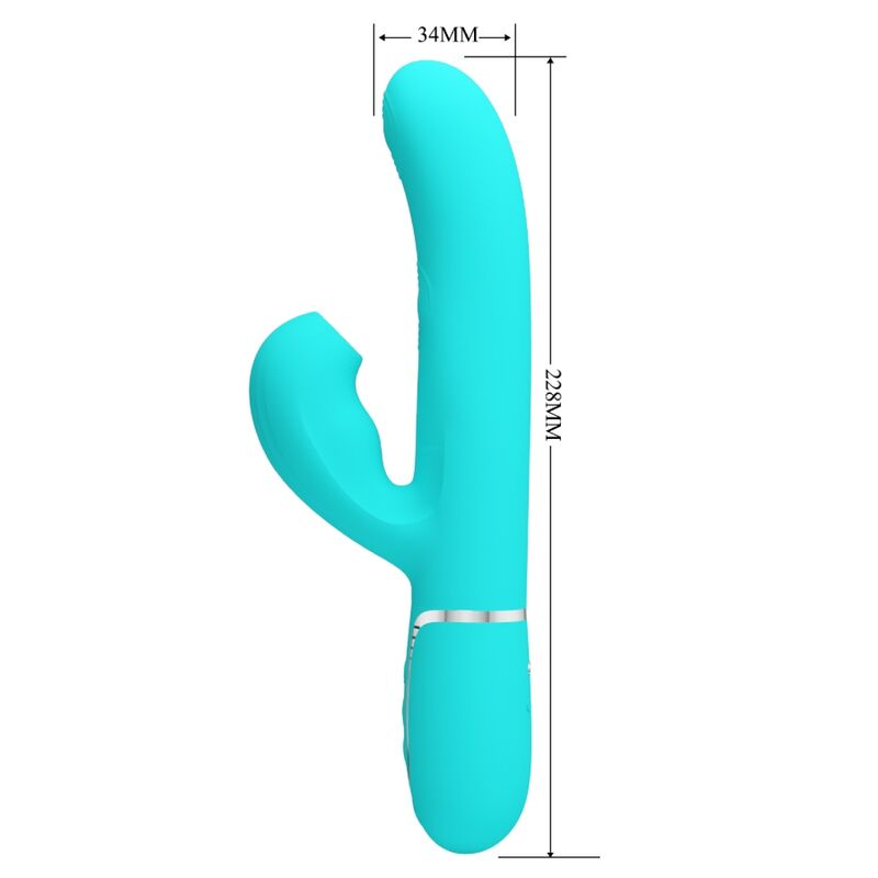PRETTY LOVE - PERLITA MULTIFUNCTION 3 IN 1 G-SPOT VIBRATOR AQUA GREEN - My naughty haven #