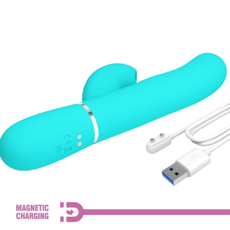 PRETTY LOVE - PERLITA MULTIFUNCTION 3 IN 1 G-SPOT VIBRATOR AQUA GREEN - My naughty haven #