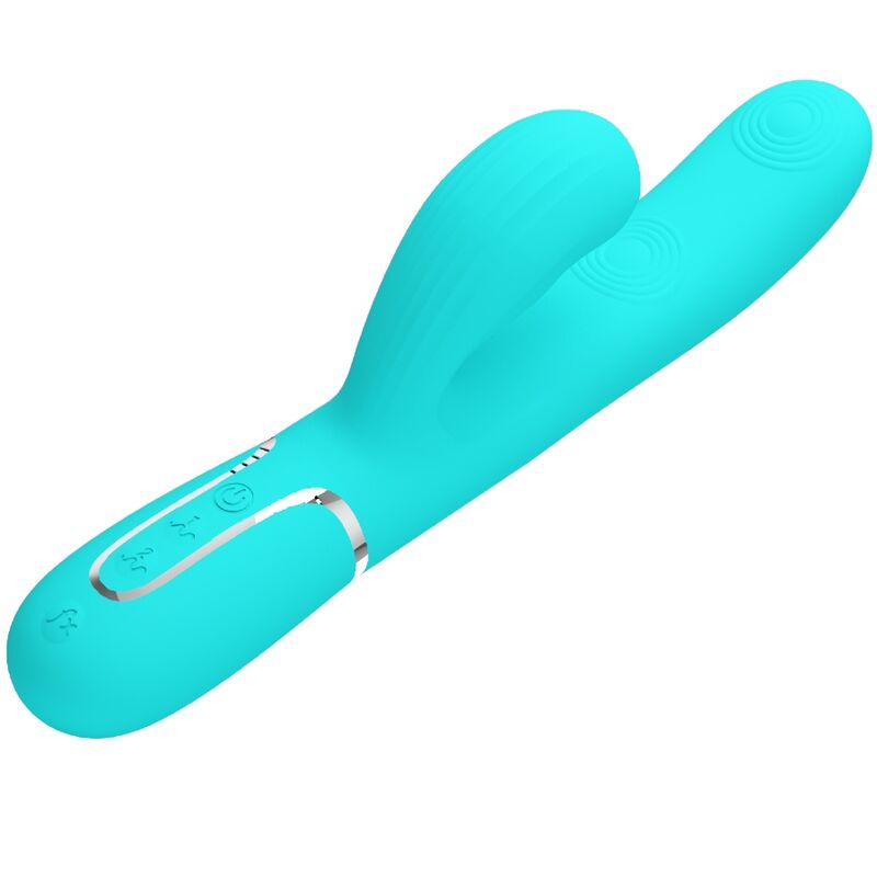 PRETTY LOVE - PERLITA MULTIFUNCTION 3 IN 1 G-SPOT VIBRATOR AQUA GREEN - My naughty haven #