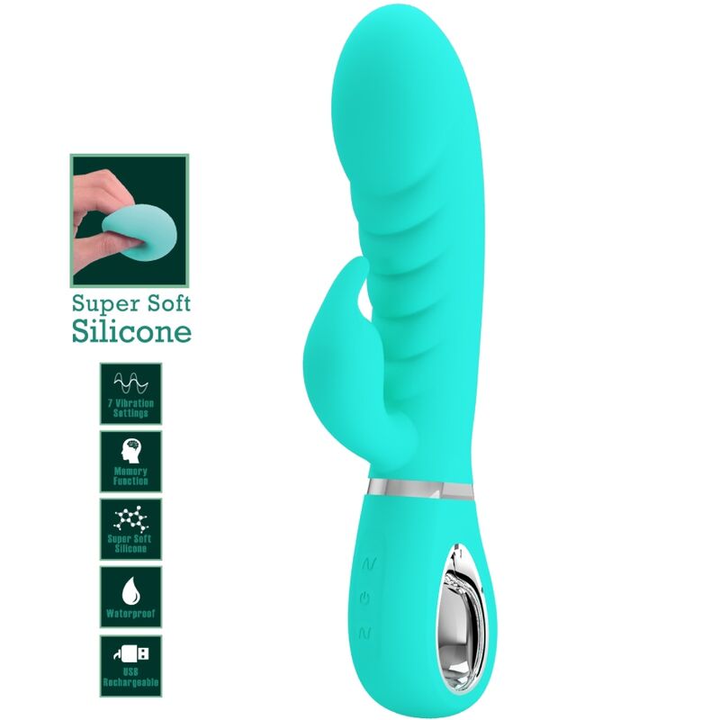 PRETTY LOVE - PRESCOTT MULTIFUNCTION G-SPOT VIBRATOR AQUA GREEN - My naughty haven #