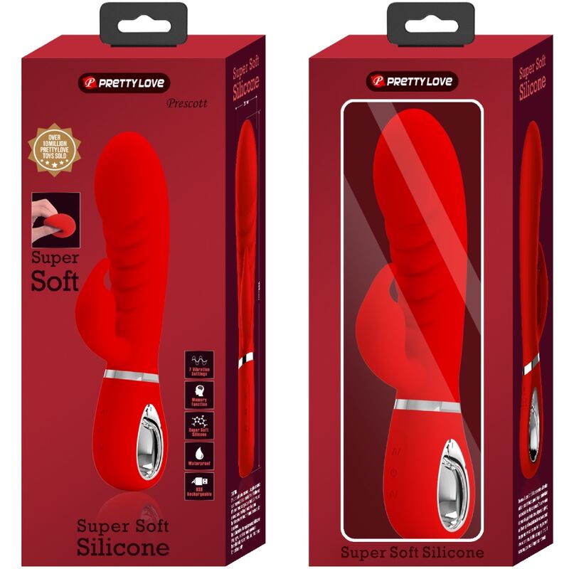 PRETTY LOVE - PRESCOTT MULTIFUNCTION G-SPOT VIBRATOR RED - My naughty haven #
