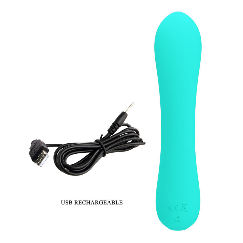 PRETTY LOVE - PRESCOTT RECHARGEABLE VIBRATOR AQUA GREEN - My naughty haven #