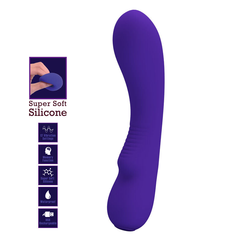 PRETTY LOVE - PRESCOTT RECHARGEABLE VIBRATOR PURPLE - My naughty haven #