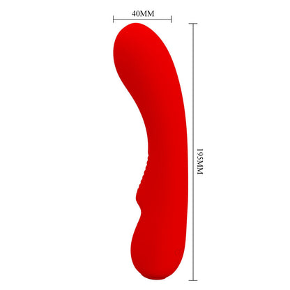 PRETTY LOVE - PRESCOTT RECHARGEABLE VIBRATOR RED - My naughty haven #