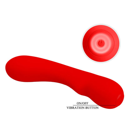 PRETTY LOVE - PRESCOTT RECHARGEABLE VIBRATOR RED - My naughty haven #