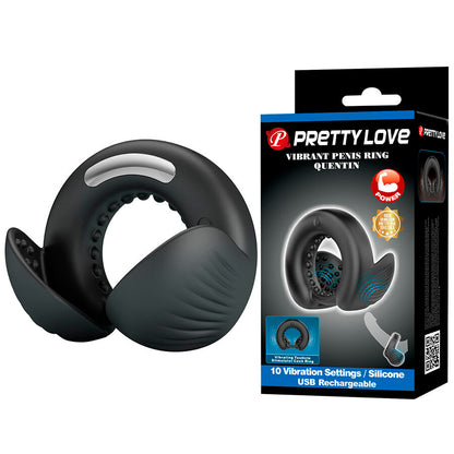 PRETTY LOVE - QUENTIN PENIS RING WITH TESTICULAR STIMULATOR - My naughty haven #