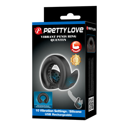 PRETTY LOVE - QUENTIN PENIS RING WITH TESTICULAR STIMULATOR - My naughty haven #