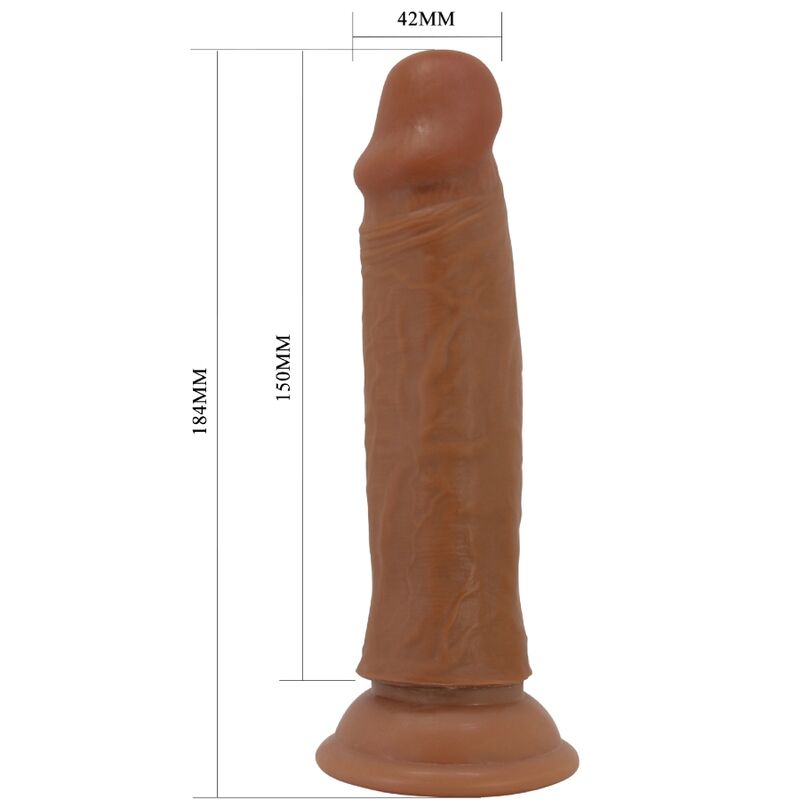 PRETTY LOVE - QUENTIN REALISTIC DILDO 18 CM BROWN - My naughty haven #