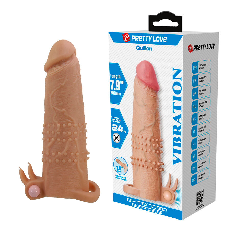 PRETTY LOVE - QUILLON PENIS SLEEVE WITH CLITORAL STIMULATOR AND VIBRATION - My naughty haven #