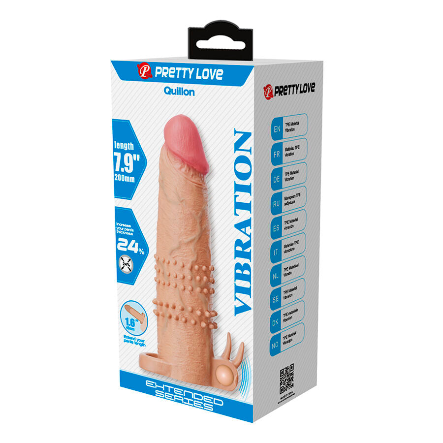 PRETTY LOVE - QUILLON PENIS SLEEVE WITH CLITORAL STIMULATOR AND VIBRATION - My naughty haven #