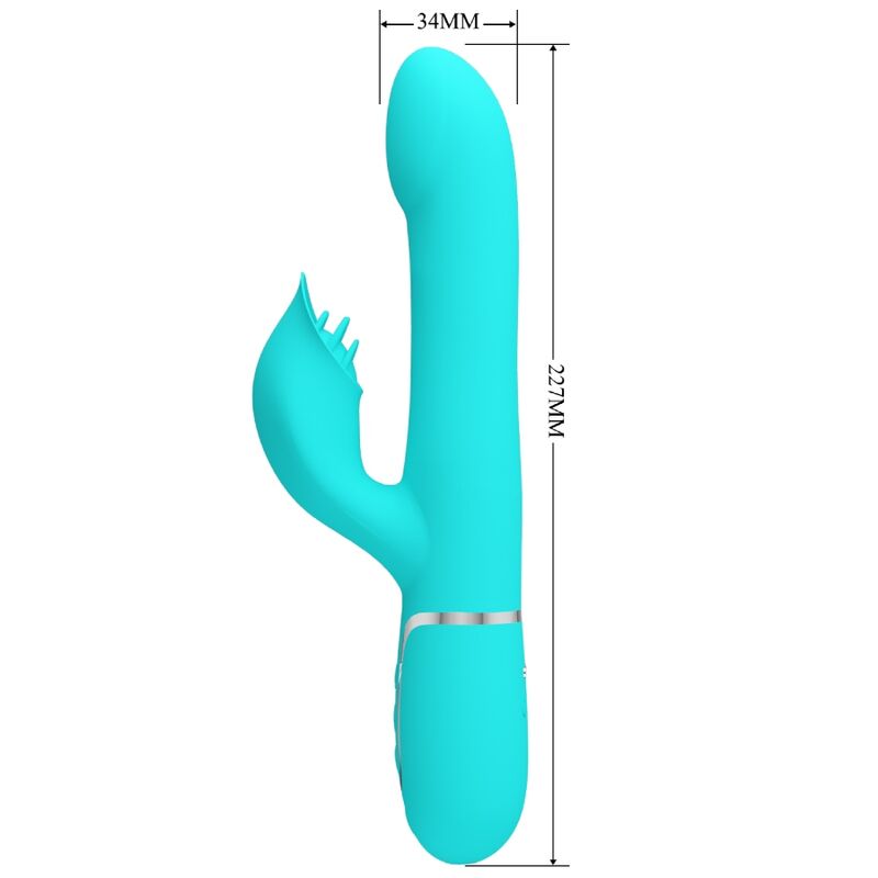 PRETTY LOVE - RABBIT VIBRATOR PEARLS AQUA GREEN - My naughty haven #