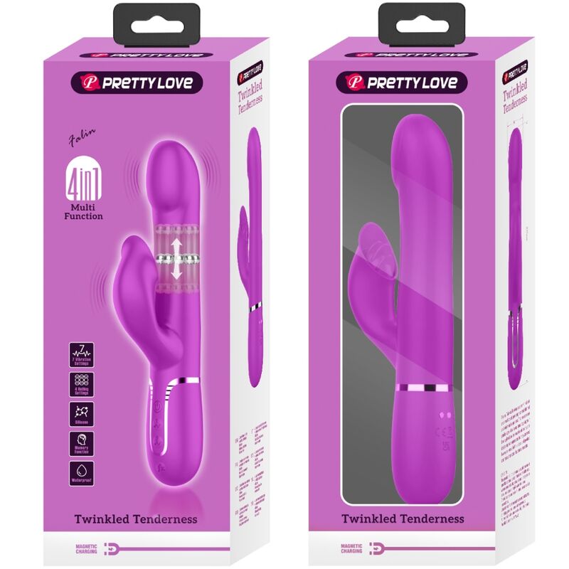 PRETTY LOVE - RABBIT VIBRATOR PEARLS VIOLET - My naughty haven #
