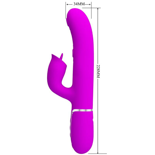PRETTY LOVE - RABBIT VIBRATOR WITH LICKING FUCHSIA - My naughty haven #